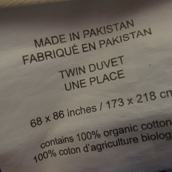 Pottery Barn Kids Blue & White Gingham Large Check Duvet Cover Twin Size Cotton - Picture 6 of 6